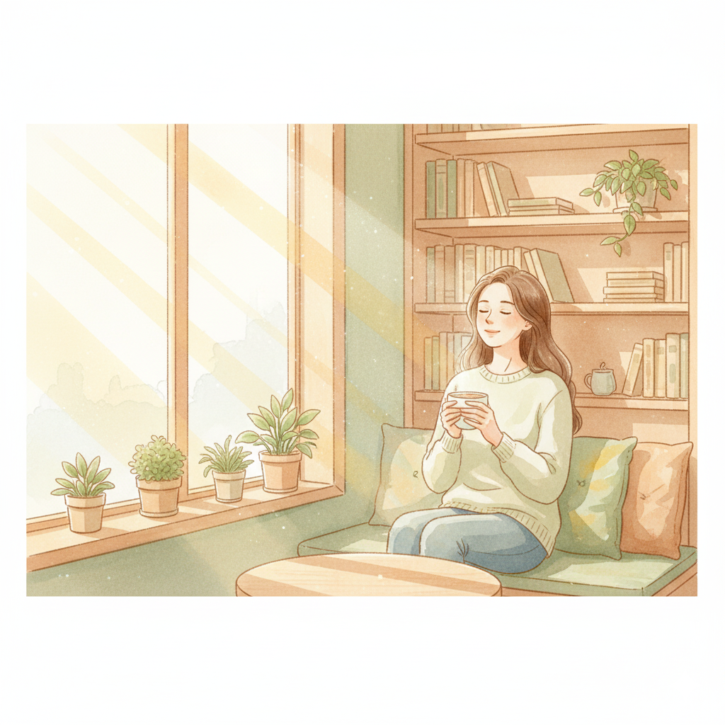 家長在咖啡店享受寧靜的早晨時光